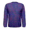 Grid Lines Square Pink Cyan Purple Blue Squares Lines Plaid Men s Long Sleeve Tee View2