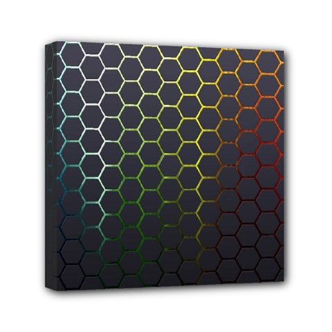 Hexagons Honeycomb Mini Canvas 6  X 6 