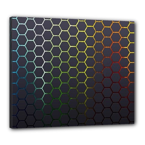 Hexagons Honeycomb Canvas 24  X 20 