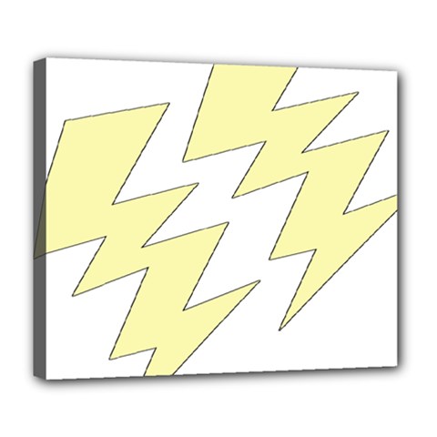 Lightning Yellow Deluxe Canvas 24  X 20   by Mariart