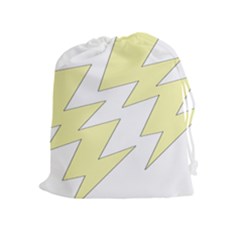 Lightning Yellow Drawstring Pouches (extra Large) by Mariart