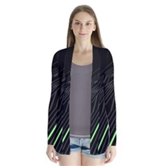 Green Lines Black Anime Arrival Night Light Cardigans