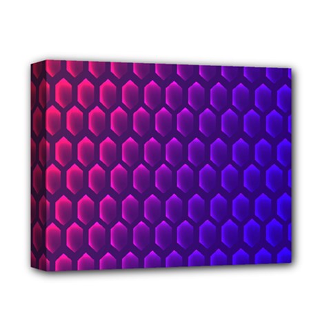 Hexagon Widescreen Purple Pink Deluxe Canvas 14  X 11  by Mariart