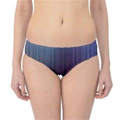 Moonlight Light Line Vertical Blue Black Hipster Bikini Bottoms by Mariart