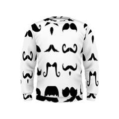 Mustache Man Black Hair Style Kids  Sweatshirt by Mariart