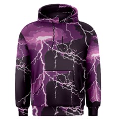 Lightning Pink Sky Rain Purple Light Men s Pullover Hoodie by Mariart