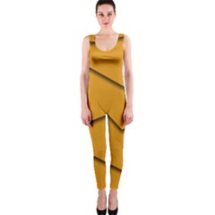 Orange Shades Wave Chevron Line Onepiece Catsuit by Mariart