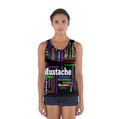 Mustache Women s Sport Tank Top 