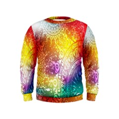 Multi Colour Alpha Kids  Sweatshirt by Mariart