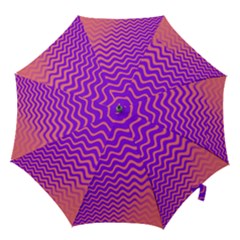 Original Resolution Wave Waves Chevron Pink Purple Hook Handle Umbrellas (small) by Mariart