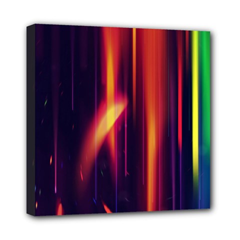 Perfection Graphic Colorful Lines Mini Canvas 8  X 8  by Mariart