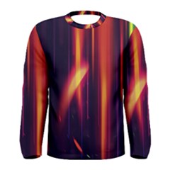 Perfection Graphic Colorful Lines Men s Long Sleeve Tee by Mariart