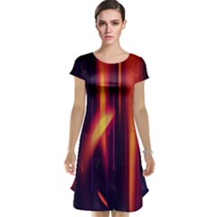 Perfection Graphic Colorful Lines Cap Sleeve Nightdress by Mariart