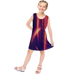 Perfection Graphic Colorful Lines Kids  Tunic Dress