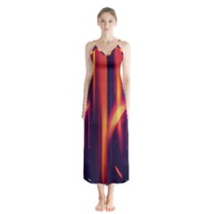 Perfection Graphic Colorful Lines Chiffon Maxi Dress by Mariart