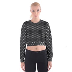 Rabstol Net Black White Space Light Cropped Sweatshirt by Mariart