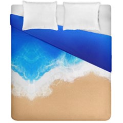 Sand Beach Water Sea Blue Brown Waves Wave Duvet Cover Double Side (california King Size) by Mariart