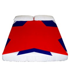 Stars Red Blue Fitted Sheet (king Size)