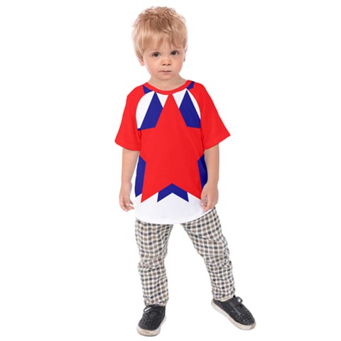 Stars Red Blue Kids  Raglan Tee by Mariart