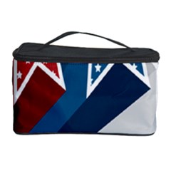 Star Red Blue White Line Space Cosmetic Storage Case by Mariart