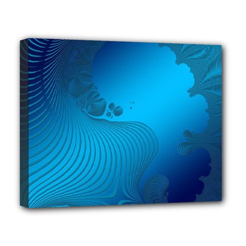 Fractals Lines Wave Pattern Deluxe Canvas 20  X 16   by Nexatart