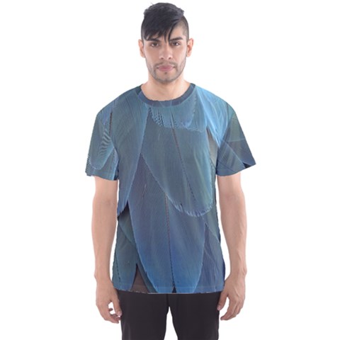 Feather Plumage Blue Parrot Men s Sport Mesh Tee by Nexatart