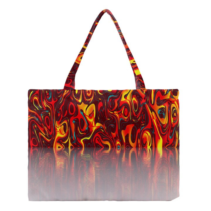 Effect Pattern Brush Red Orange Medium Tote Bag