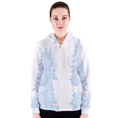 Winter Snow Trees Forest Women s Zipper Hoodie