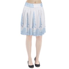 Winter Snow Trees Forest Pleated Skirt by Nexatart