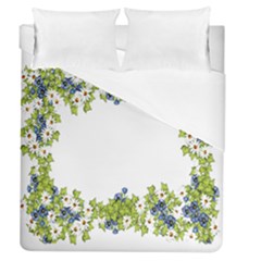 Birthday Card Flowers Daisies Ivy Duvet Cover (queen Size) by Nexatart