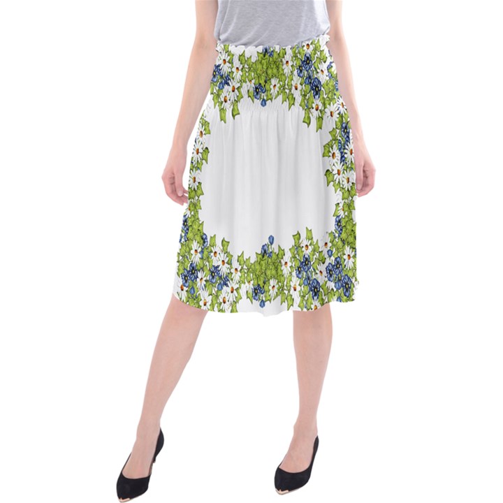 Birthday Card Flowers Daisies Ivy Midi Beach Skirt