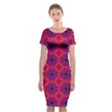 Retro Abstract Boho Unique Classic Short Sleeve Midi Dress View1