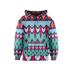 Rhombus hearts and other shapes             Kids Zipper Hoodie