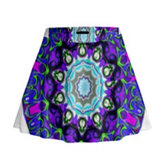 Graphic Isolated Mandela Colorful Mini Flare Skirt