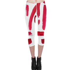 Paint Paint Smear Splotch Texture Capri Leggings 