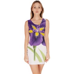 Lily Flower Plant Blossom Bloom Sleeveless Bodycon Dress