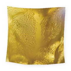 Beer Beverage Glass Yellow Cup Square Tapestry (large) by Nexatart