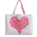 Heart Stripes Symbol Striped Zipper Mini Tote Bag View2