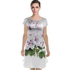 Flower Plant Blossom Bloom Vintage Cap Sleeve Nightdress by Nexatart