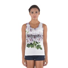 Flower Plant Blossom Bloom Vintage Women s Sport Tank Top  by Nexatart