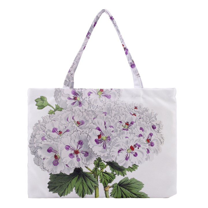 Flower Plant Blossom Bloom Vintage Medium Tote Bag