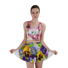 Spring Pansy Blossom Bloom Plant Mini Skirt by Nexatart