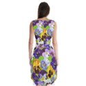 Spring Pansy Blossom Bloom Plant Sleeveless Chiffon Dress   View2