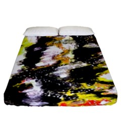 Canvas Acrylic Digital Design Fitted Sheet (queen Size) by Nexatart