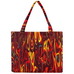 Effect Pattern Brush Red Orange Mini Tote Bag by Nexatart