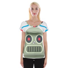 Robot Women s Cap Sleeve Top