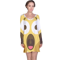 Scream Emoji Long Sleeve Nightdress by BestEmojis