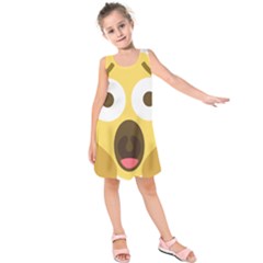 Scream Emoji Kids  Sleeveless Dress by BestEmojis
