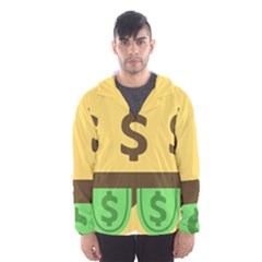 Money Face Emoji Hooded Wind Breaker (men) by BestEmojis