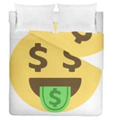 Money Face Emoji Duvet Cover Double Side (queen Size) by BestEmojis